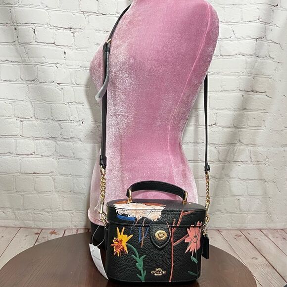 COACH X MICHEL JEAN BASQUIAT Limited edition leather Kay crossbody bag nwt - Picture 1 of 14